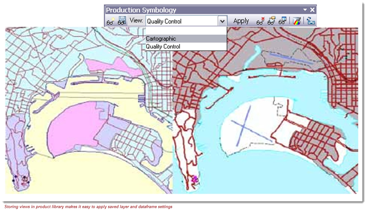 Управление картографией   Библиотека продуктов также может быть использована для управления вашим картографическим производством